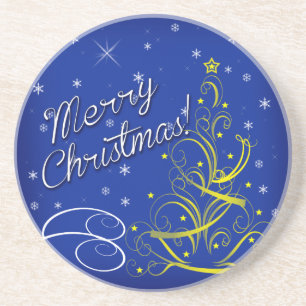 Blue Christmas Coaster