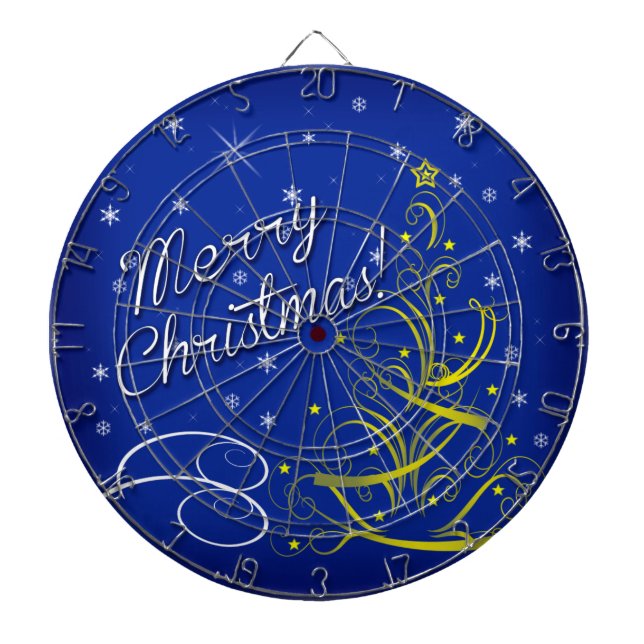 Blue Christmas Dartboard (Front)