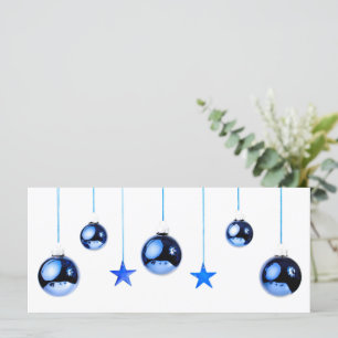 Blue Christmas Decoration balls with text
