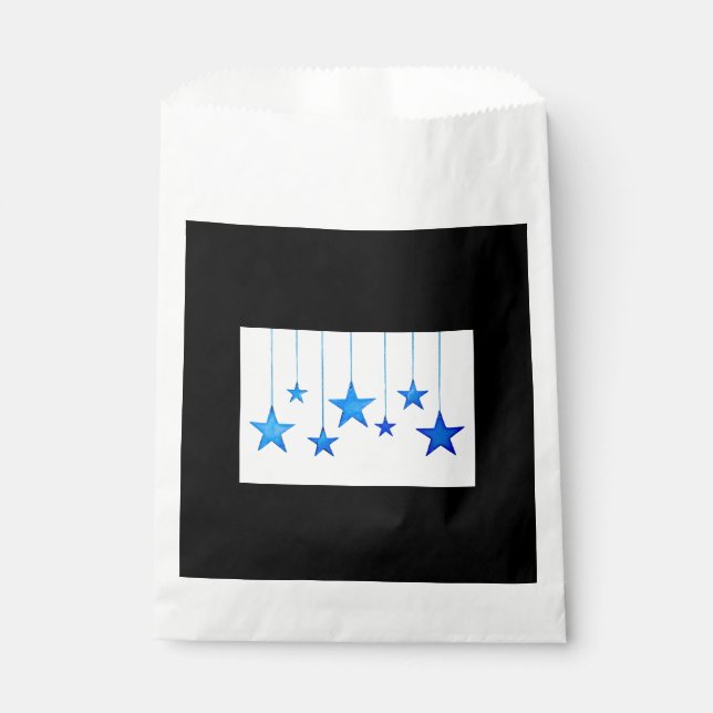 Blue Christmas Decorations Favour Bags (Front)