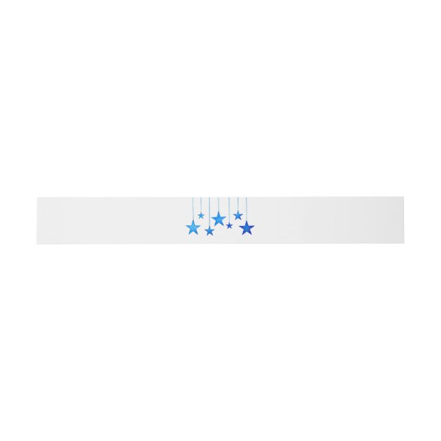 Blue Christmas Decorations Invitation Belly Band (Flat)