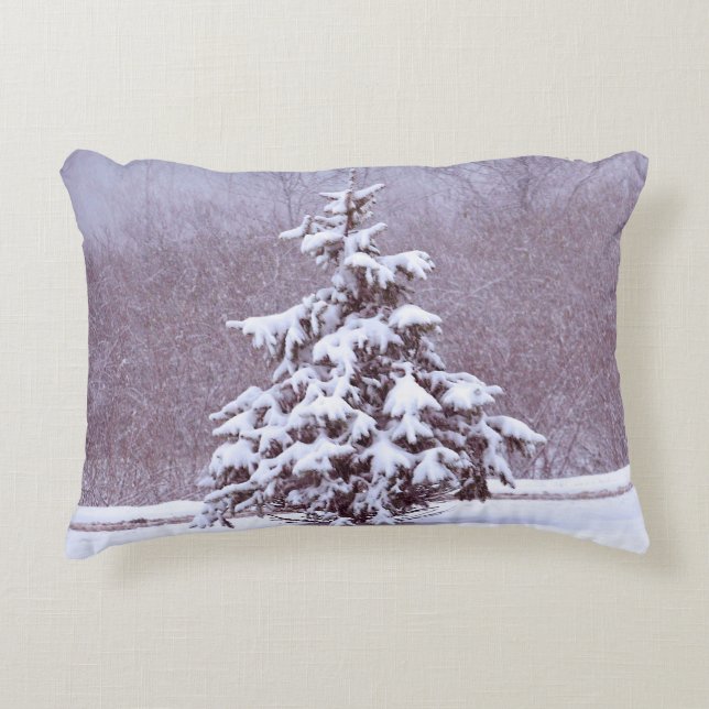 Blue Christmas Decorative Cushion (Front)