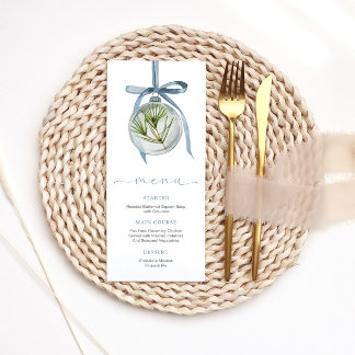 Blue Christmas Dinner Menu