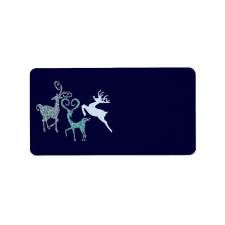 Blue Christmas Elegant Customisable Gifts Label