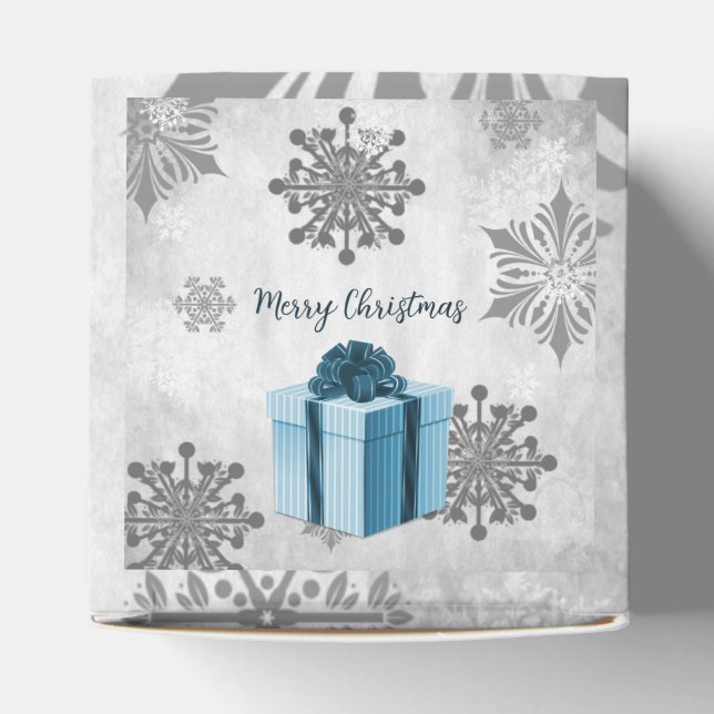 Blue Christmas Gift Favour Box (Top)
