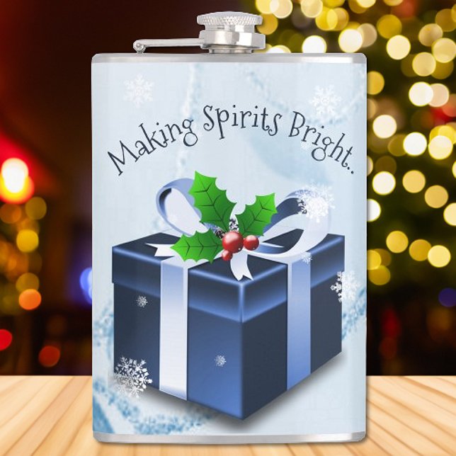 Blue Christmas Gift Flask (Blue Christmas Gift Flask)