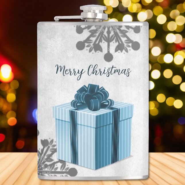 Blue Christmas Gift Holiday Flask (Blue Christmas Gift Holiday Flask)