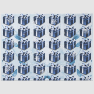 Blue Christmas Gift Tissue Paper