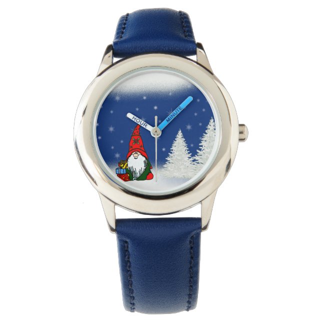 Blue christmas Gnome Watch (Front)