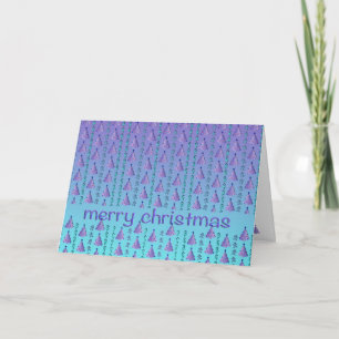 Blue Christmas Greetings Holiday Card