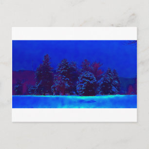Blue Christmas Holiday Postcard