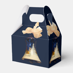 Blue Christmas Jingle Bells Favour Gift Boxes