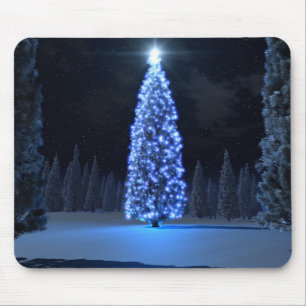 Blue Christmas Mousepad