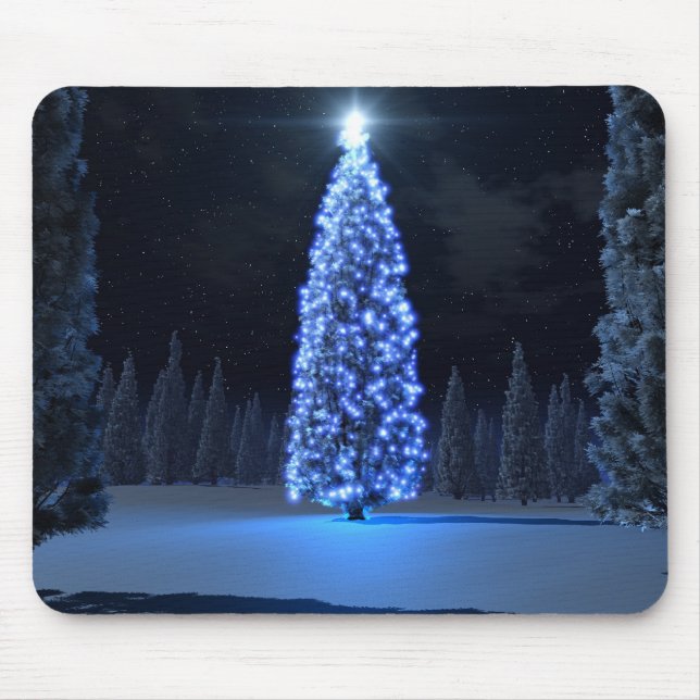 Blue Christmas Mousepad (Front)