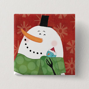 Blue Christmas Mug with Dark Cocoa 15 Cm Square Badge