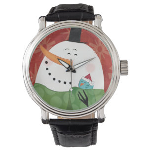 Blue Christmas Mug with Dark Cocoa Watch