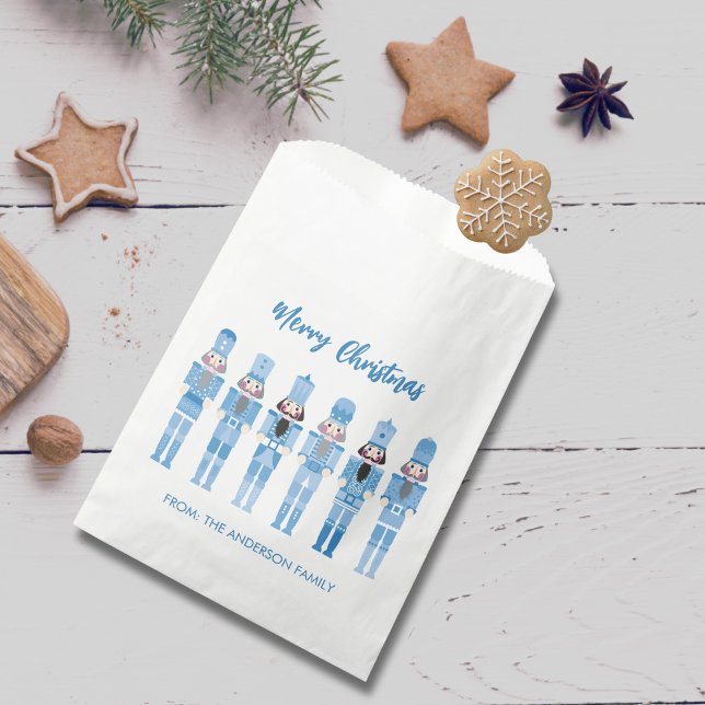 BLUE CHRISTMAS NUTCRACKER FAVOUR BAGS (Creator Uploaded)