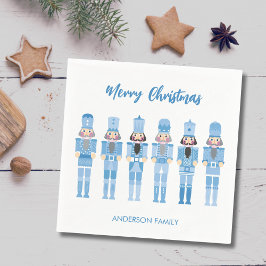 BLUE CHRISTMAS NUTCRACKER NAPKIN