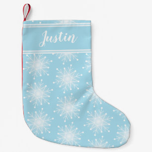 Blue Christmas personalise name stocking