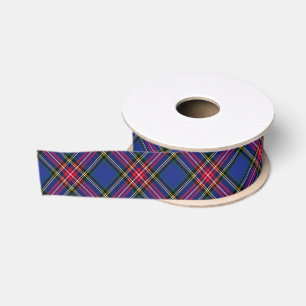 Blue Christmas Plaid Grosgrain Ribbon