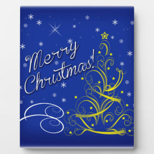 Blue Christmas Plaque