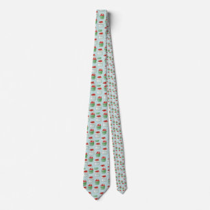 Blue Christmas Present Neck Tie