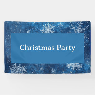 Blue Christmas Snowflake Banner
