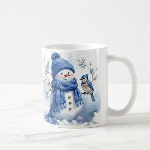 Blue Christmas - Snowman Coffee Mug
