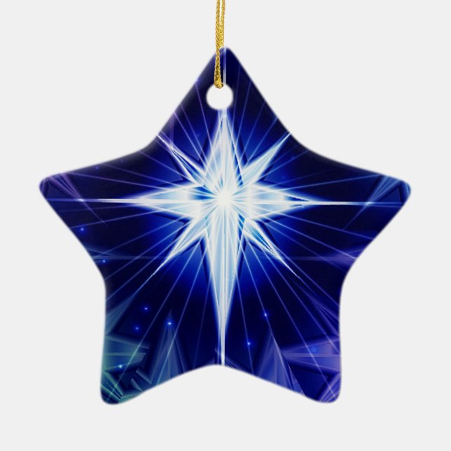 Blue Christmas star Ornament (Front)