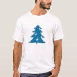 Blue Christmas T-shirt Ladies Holiday  Tree Tee<br><div class="desc">Ladies Christmas T-shirt Festive Holiday T-shirts Blue Christmas Shirts & Gifts for Men Women Boys Girls and Baby Christmas Tree T-shirts & Nondenominational Holiday Gifts Art & Design by Kim Hunter See www.kimhunter.ca for many more Christmas and Holiday Shirts & Gifts Online.</div>
