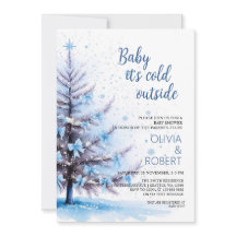 Blue Christmas Tree Baby Shower 