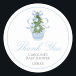 Blue Christmas Tree Baby Shower Sticker<br><div class="desc">Blue Christmas Tree Baby Shower Sticker</div>