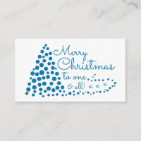Blue Christmas Tree, Christmas Party Ticket Invite