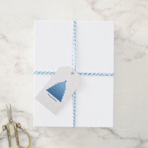 Blue Christmas Tree Gift Tags