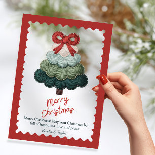 blue christmas tree, luxury winter party, holiday acrylic invitations