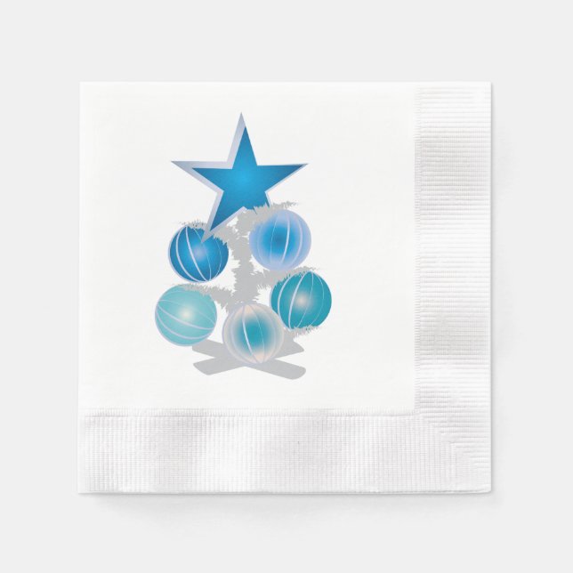 Blue Christmas tree Napkin (Front)