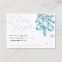 Blue Christmas Winter Boy Diaper Raffle