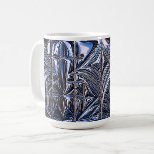 Blue Chrome Geometry Coffee Mug