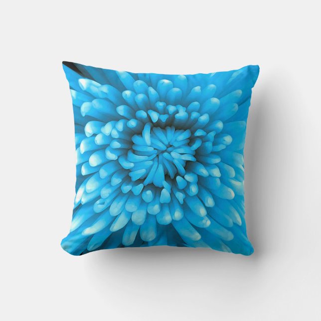 Blue Chrysanthemum Cushion (Front)