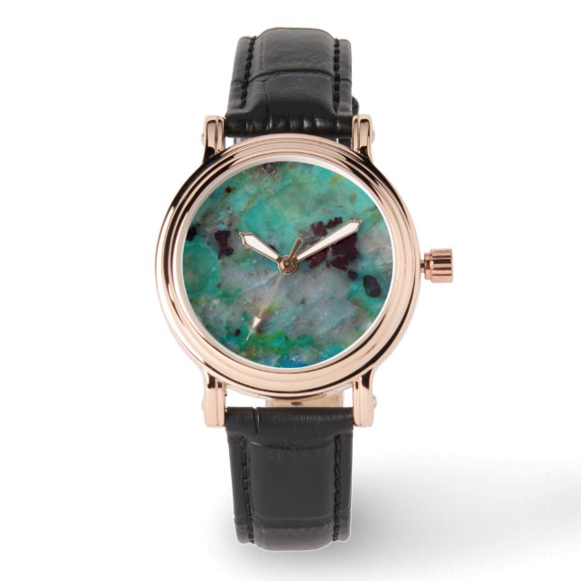 Blue Chrysocolla Jasper Watch (Front)