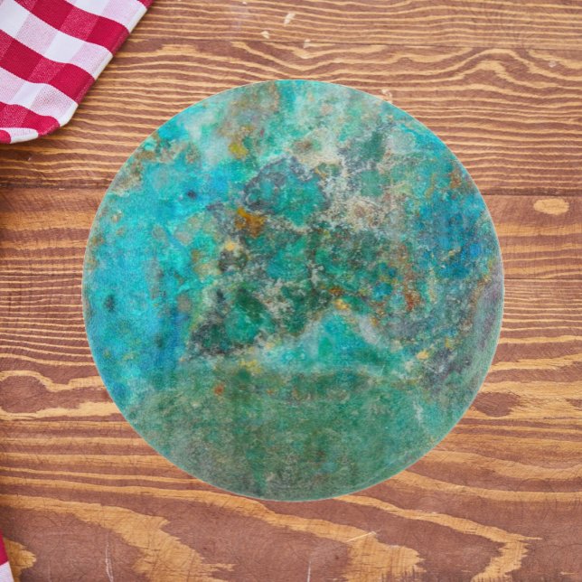 Blue Chrysocolla Mineral Stone Cutting Board (In Situ)