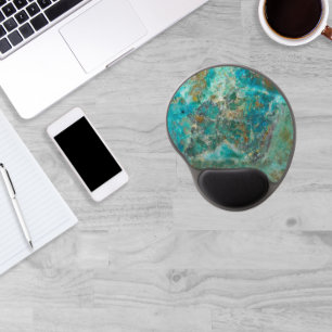 Blue Chrysocolla Mineral Stone Gel Mouse Pad