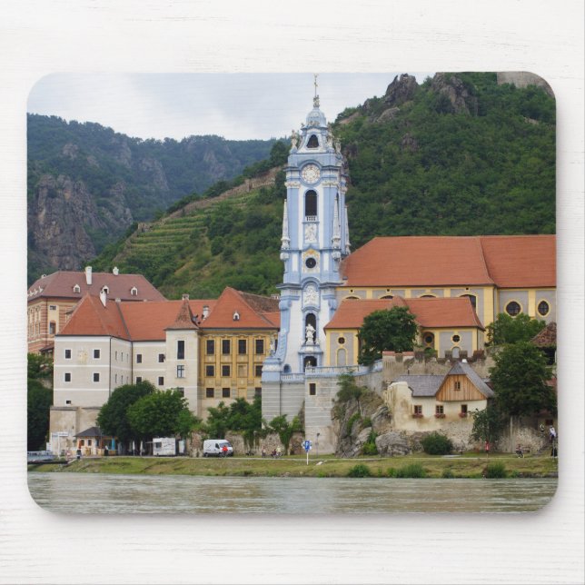 Blue Church in Dürnstein Mouse Pad (Front)