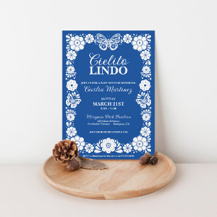 Blue Cielito Lindo Mexican Baby Shower Boy Invitation
