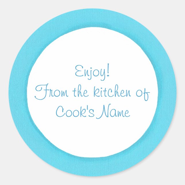 Blue Circle From the Kitchen of Lid Stickers (Front)