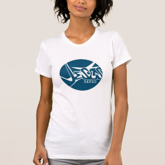 Blue Circle Jesus Saves Graffiti T-Shirt