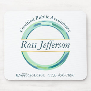 Blue Circle Logo Mouse Pad