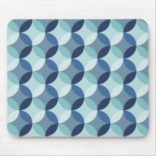 Blue Circle Pattern Mouse Pad