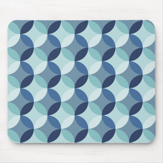Blue Circle Pattern Mouse Pad (Front)