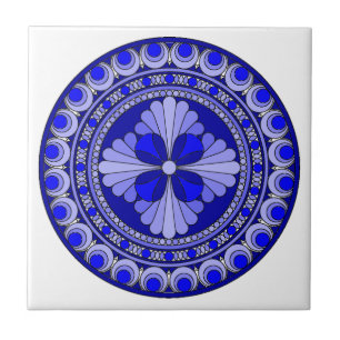 Blue circle tile